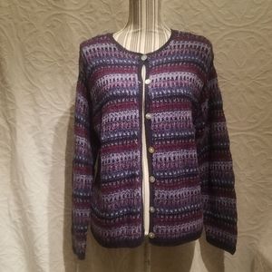Talbots Hand Knit Lavender/Purple Sweater Size med